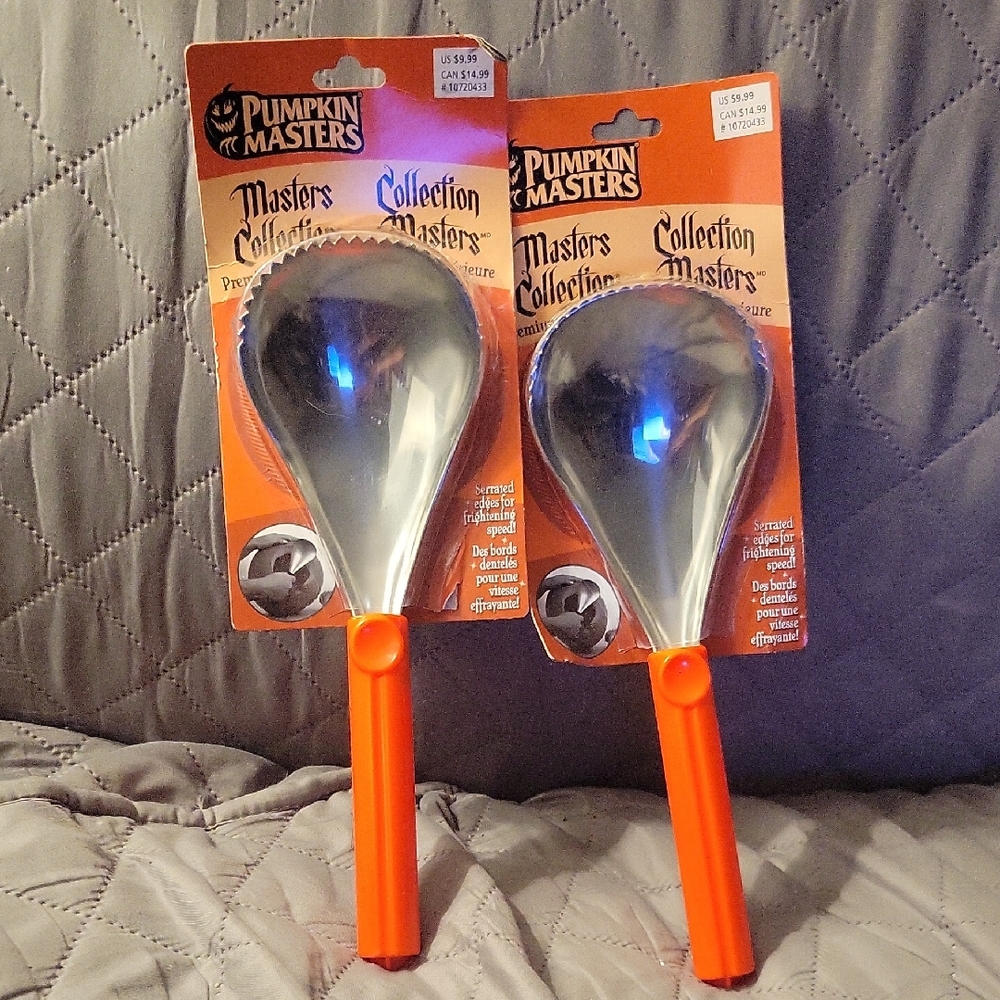 Silver and Orange Carving Tools. Set Of 2.